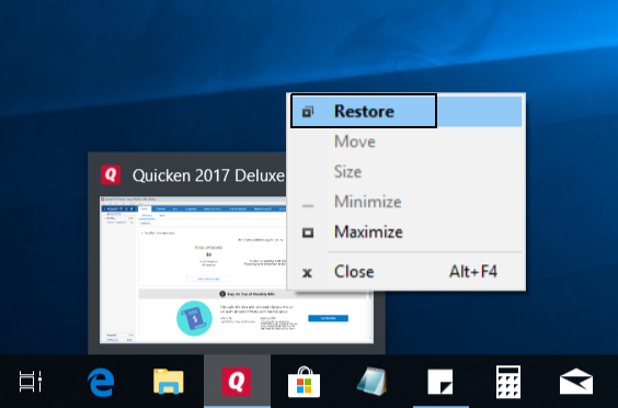 Double-Clicking the Desktop Icon Fails to Start Quicken