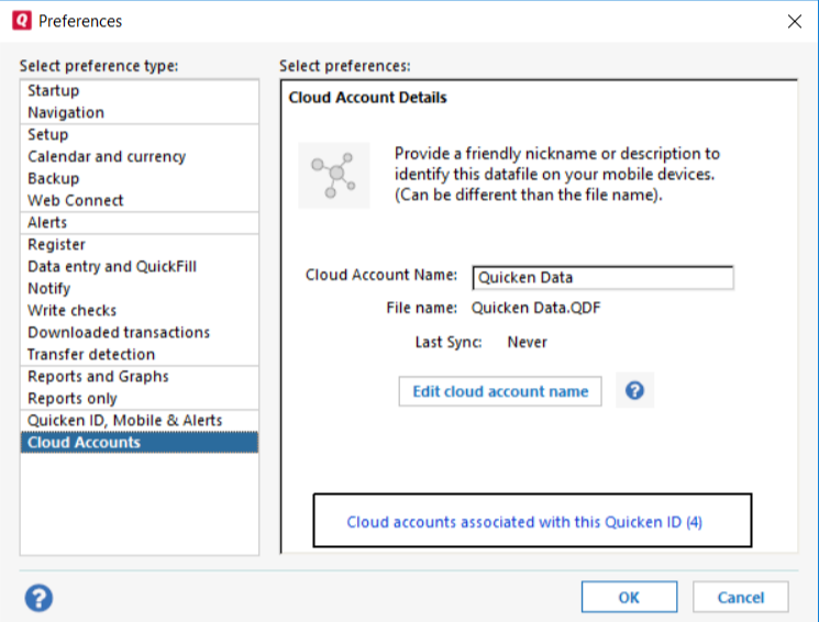 Edit or Delete Quicken For Windows Cloud Data