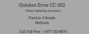Read more about the article Quicken Error CC-502 (When Updating Account)