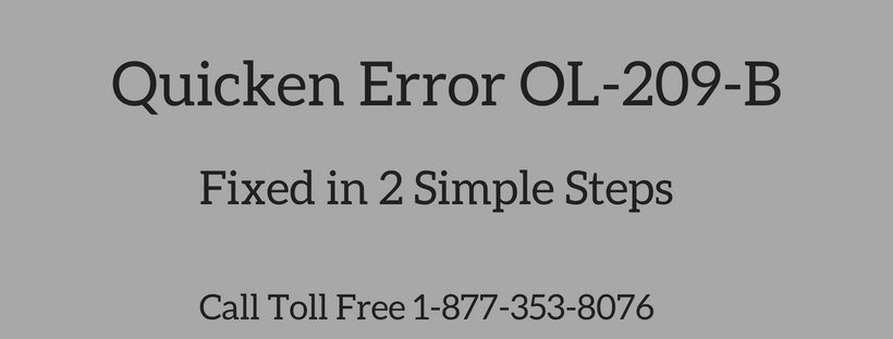 You are currently viewing Quicken Error OL-209-B (When Using Online Services)