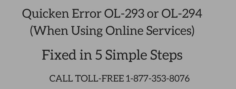 You are currently viewing Quicken Error OL-293 or OL-294 (When Using Online Services)