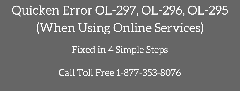 Read more about the article Quicken Error OL-297, OL-296, OL-295 (When Using Online Services)