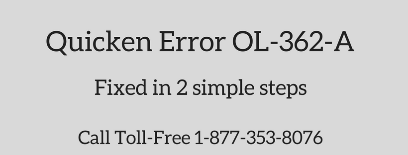 You are currently viewing Quicken Error OL-362-A (When Using Online Services)