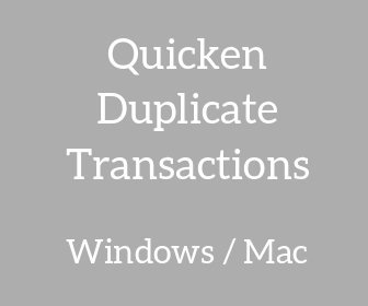 quicken for mac downloads duplicate transactions