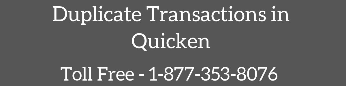 quicken for mac duplicate transactions