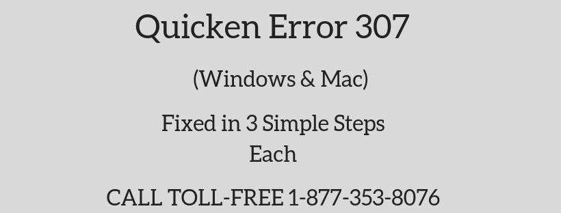 error 307 quicken for mac