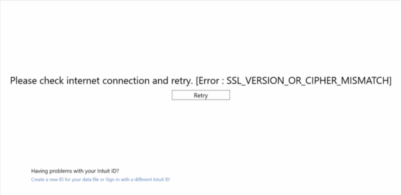 You are currently viewing Quicken Error SSL Version or Cipher Mismatch