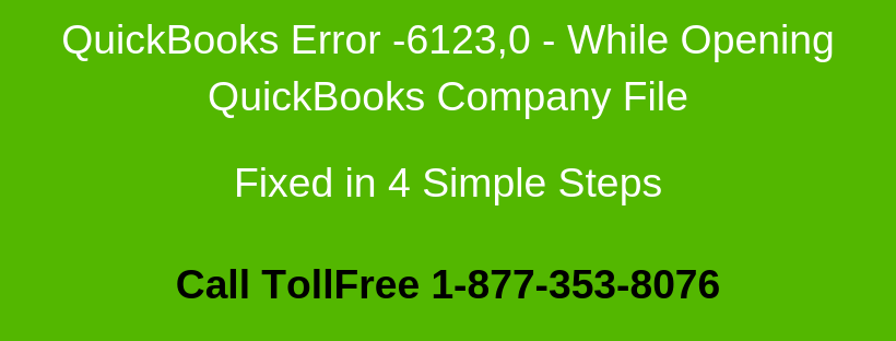 Read more about the article QuickBooks Error 6123 (While Opening QuickBooks Company File)
