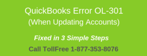 Read more about the article QuickBooks Error OL-301 (When Updating Accounts)