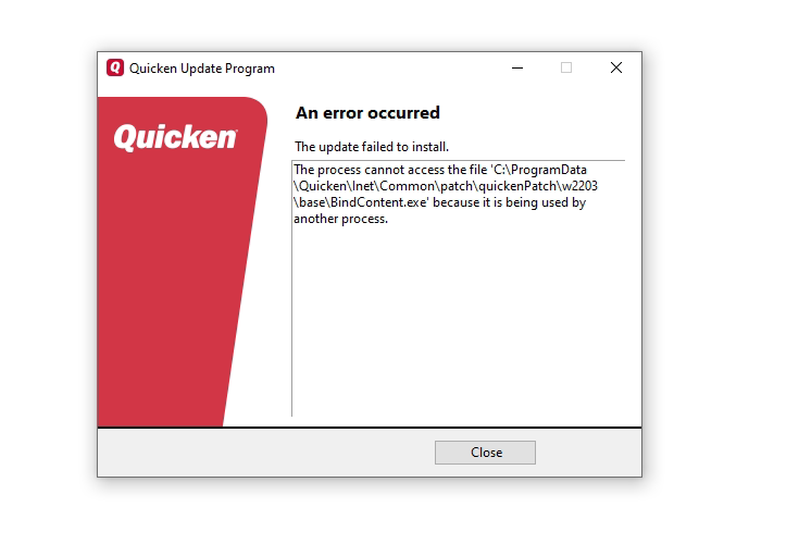 You are currently viewing An Error Occurred: The Update Failed to Install in Quicken