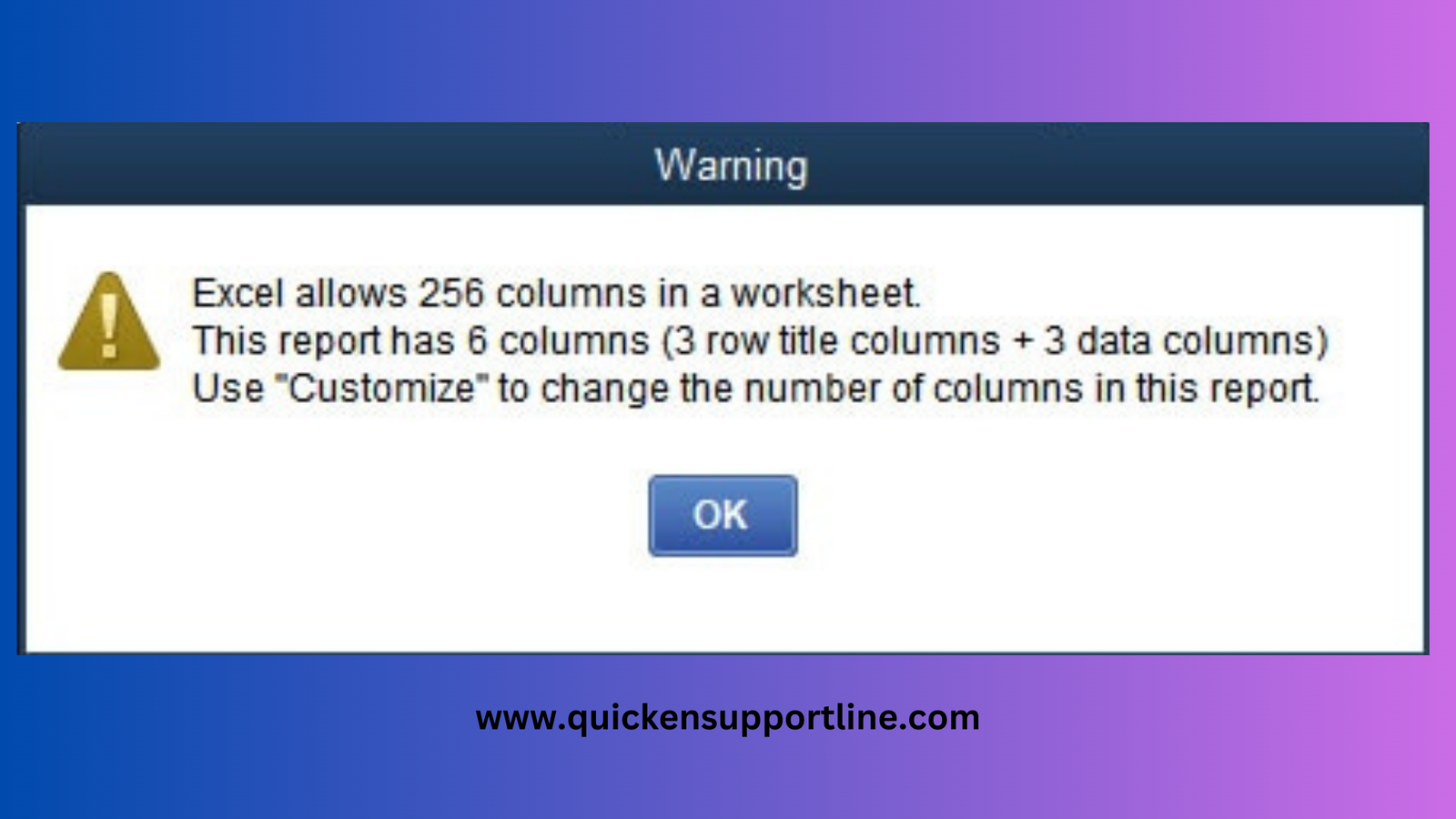 You are currently viewing Excel allows 256 columns in a Worksheet QuickBooks Error